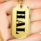 Hal - 18k Gold Finished Luxury Dog Tag Necklace