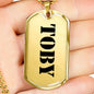 Toby - 18k Gold Finished Luxury Dog Tag Necklace