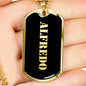 Alfredo v2 - 18k Gold Finished Luxury Dog Tag Necklace