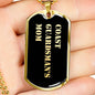 Coast Guardsman's Mom v2 - 18k Gold Finished Luxury Dog Tag Necklace