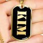 Kim v2 - 18k Gold Finished Luxury Dog Tag Necklace