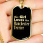 Manchester Terrier v2 - 18k Gold Finished Luxury Dog Tag Necklace