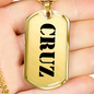 Cruz - 18k Gold Finished Luxury Dog Tag Necklace