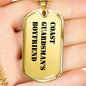 Coast Guardsman's Boyfriend - 18k Gold Finished Luxury Dog Tag Necklace