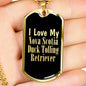Love My Nova Scotia Duck Tolling Retriever v2 - 18k Gold Finished Luxury Dog Tag Necklace