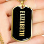 Elizabeth v02 - 18k Gold Finished Luxury Dog Tag Necklace