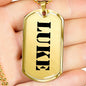Luke - 18k Gold Finished Luxury Dog Tag Necklace