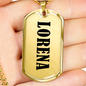 Lorena v01 - 18k Gold Finished Luxury Dog Tag Necklace