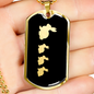 Mama Rabbit With 3 Kittens v2 - 18k Gold Finished Luxury Dog Tag Necklace