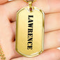 Lawrence - 18k Gold Finished Luxury Dog Tag Necklace