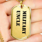 Military Uncle - 18k Gold Finished Luxury Dog Tag Necklace