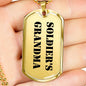 Soldier's Grandma - 18k Gold Finished Luxury Dog Tag Necklace