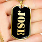 Jose v2 - 18k Gold Finished Luxury Dog Tag Necklace