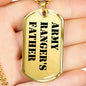 Army Ranger's Father - 18k Gold Finished Luxury Dog Tag Necklace