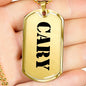 Cary - 18k Gold Finished Luxury Dog Tag Necklace