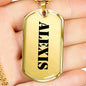 Alexis - 18k Gold Finished Luxury Dog Tag Necklace