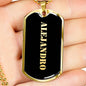Alejandro v2 - 18k Gold Finished Luxury Dog Tag Necklace