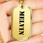 Melvin - 18k Gold Finished Luxury Dog Tag Necklace