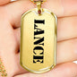 Lance - 18k Gold Finished Luxury Dog Tag Necklace