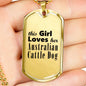 Australian Cattle Dog - 18k Gold Finished Luxury Dog Tag Necklace