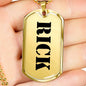 Rick - 18k Gold Finished Luxury Dog Tag Necklace