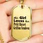 Petit Basset Griffon Vendeen - 18k Gold Finished Luxury Dog Tag Necklace