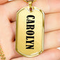 Carolyn v01 - 18k Gold Finished Luxury Dog Tag Necklace