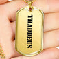 Thaddeus - 18k Gold Finished Luxury Dog Tag Necklace