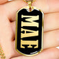 Mae v02 - 18k Gold Finished Luxury Dog Tag Necklace