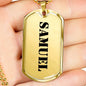 Samuel - 18k Gold Finished Luxury Dog Tag Necklace