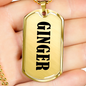 Ginger v01 - 18k Gold Finished Luxury Dog Tag Necklace