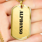 Alphonso - 18k Gold Finished Luxury Dog Tag Necklace