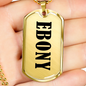 Ebony v01 - 18k Gold Finished Luxury Dog Tag Necklace