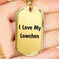 Love My Löwchen v4 - 18k Gold Finished Luxury Dog Tag Necklace