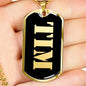 Tim v2 - 18k Gold Finished Luxury Dog Tag Necklace