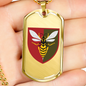 38th Air Defence Missile Regiment (Ukraine) - 18k Gold Finished Luxury Dog Tag Necklace
