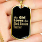 Black Russian Terrier v2 - 18k Gold Finished Luxury Dog Tag Necklace
