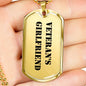 Veteran's Girlfriend - 18k Gold Finished Luxury Dog Tag Necklace