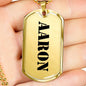 Aaron - 18k Gold Finished Luxury Dog Tag Necklace