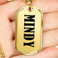 Mindy v01 - 18k Gold Finished Luxury Dog Tag Necklace