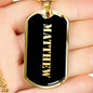 Matthew v2 - 18k Gold Finished Luxury Dog Tag Necklace