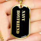 Navy Boyfriend v2 - 18k Gold Finished Luxury Dog Tag Necklace