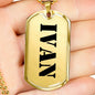 Ivan - 18k Gold Finished Luxury Dog Tag Necklace
