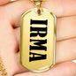 Irma v01 - 18k Gold Finished Luxury Dog Tag Necklace
