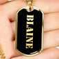 Blaine v2 - 18k Gold Finished Luxury Dog Tag Necklace