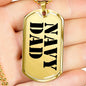 Navy Dad - 18k Gold Finished Luxury Dog Tag Necklace