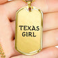 Texas Girl - 18k Gold Finished Luxury Dog Tag Necklace