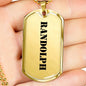 Randolph - 18k Gold Finished Luxury Dog Tag Necklace