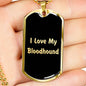 Love My Bloodhound v5 - 18k Gold Finished Luxury Dog Tag Necklace