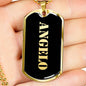 Angelo v2 - 18k Gold Finished Luxury Dog Tag Necklace